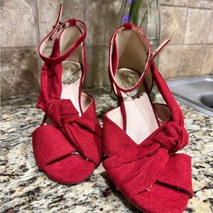 Joyfolie “Scarlet in Crimson” Wool Heels – Size 7